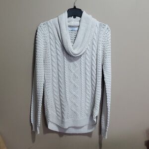 My style cowl neck off white sweater size large